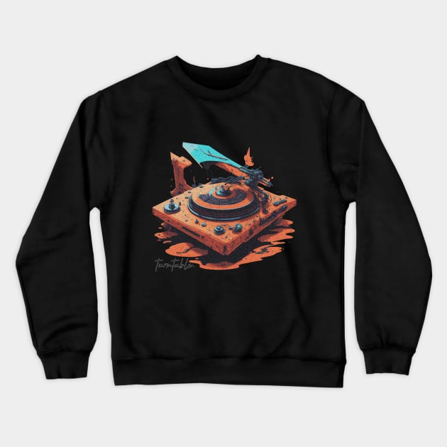 Vintage turntable Crewneck Sweatshirt by Unreal Kingdom